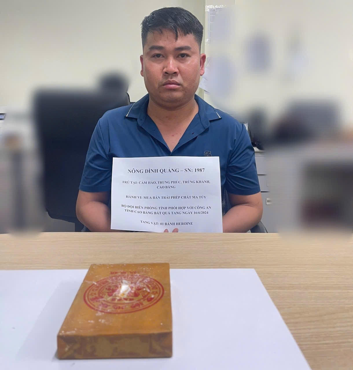 Bộ đội Biên phòng tỉnh Cao Bằng bắt giữ đối tượng mua bán trái phép chất ma tuý 