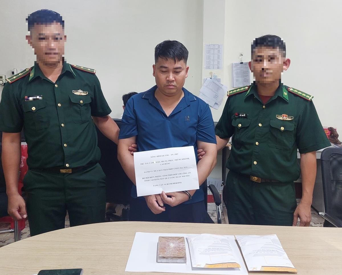 Bộ đội Biên phòng tỉnh Cao Bằng bắt giữ đối tượng mua bán trái phép chất ma tuý 