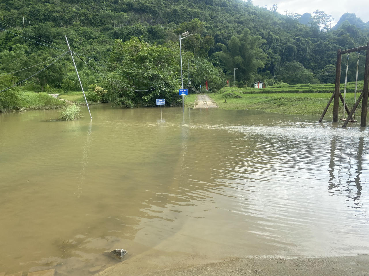 Mưa lớn gây ngập úng nhiều nơi ở miền núi phía Bắc