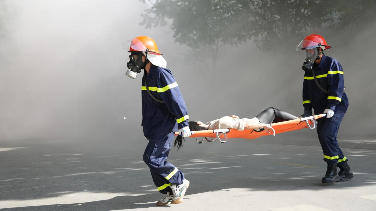 Cao Bằng diễn tập phương án chữa cháy và cứu nạn, cứu hộ cấp tỉnh