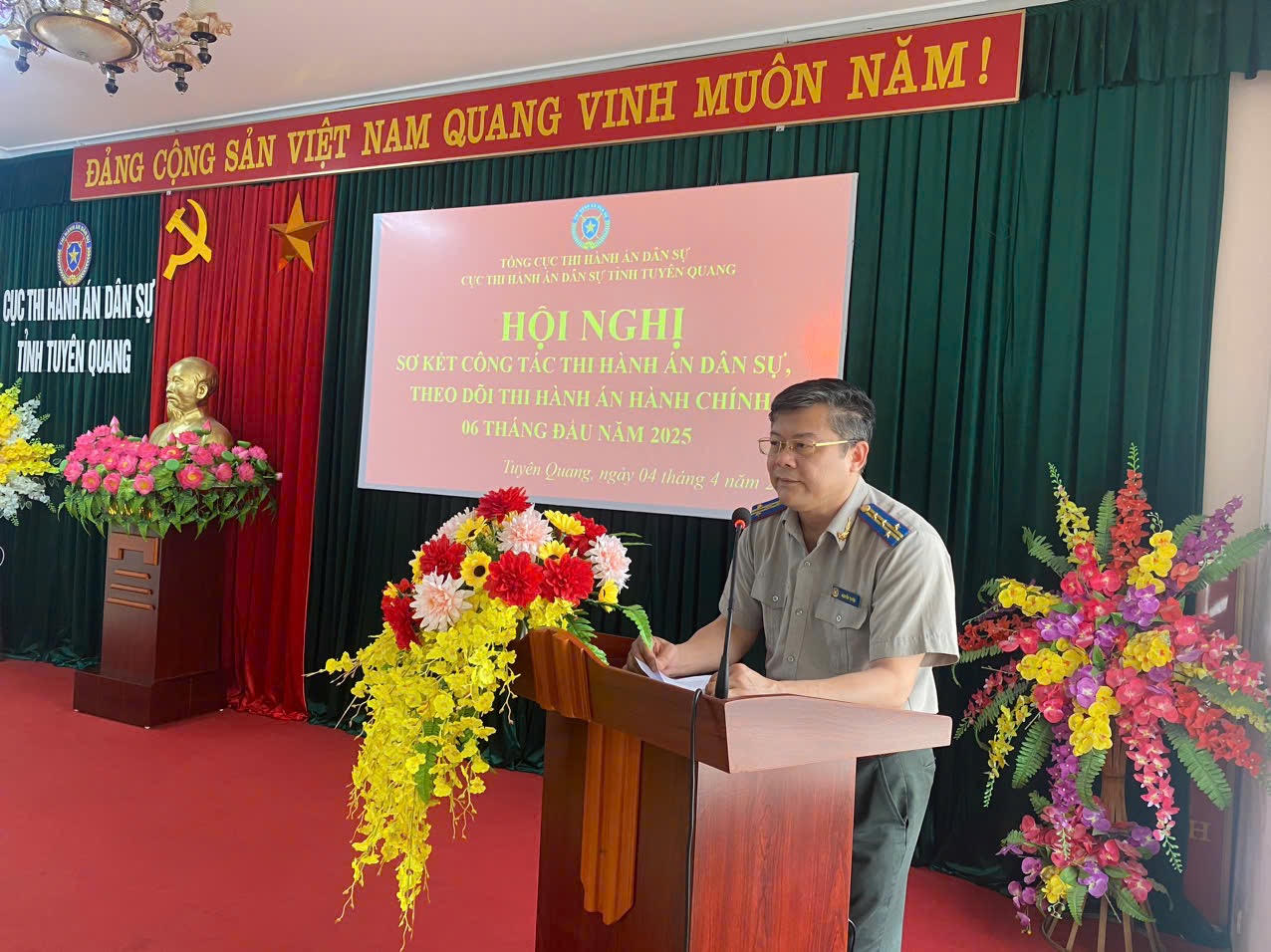 Cục Thi hành án dân sự tỉnh Tuyên Quang hội nghị sơ kết 6 tháng đầu năm 2025 