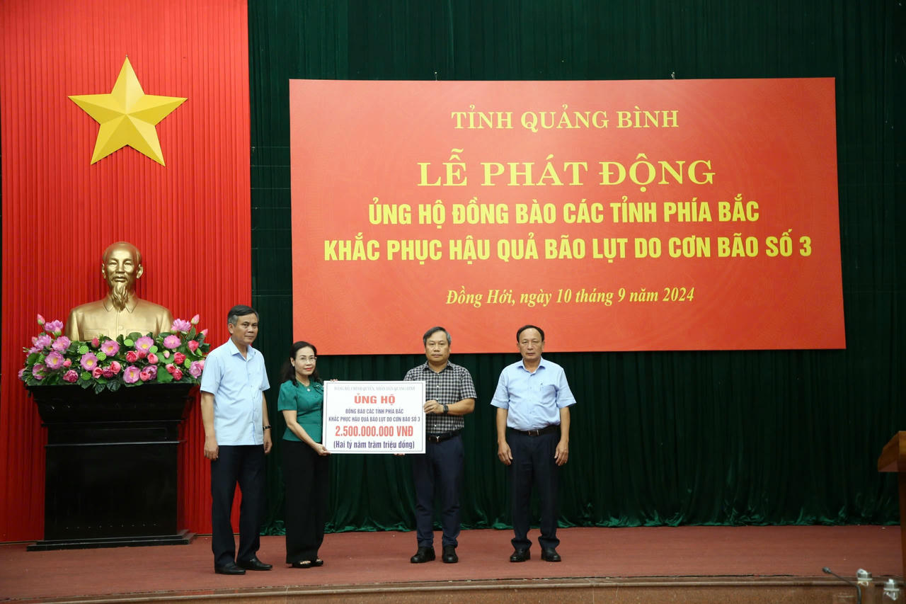 Quảng Bình kêu gọi ủng hộ người dân các tỉnh phía Bắc