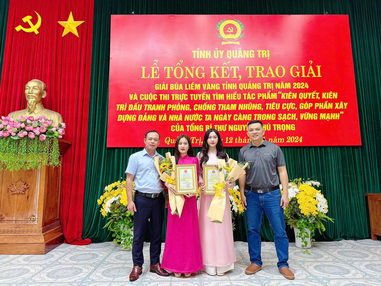 Báo Pháp luật Việt Nam đoạt giải ba Giải 'Búa liềm vàng' tỉnh Quảng Trị