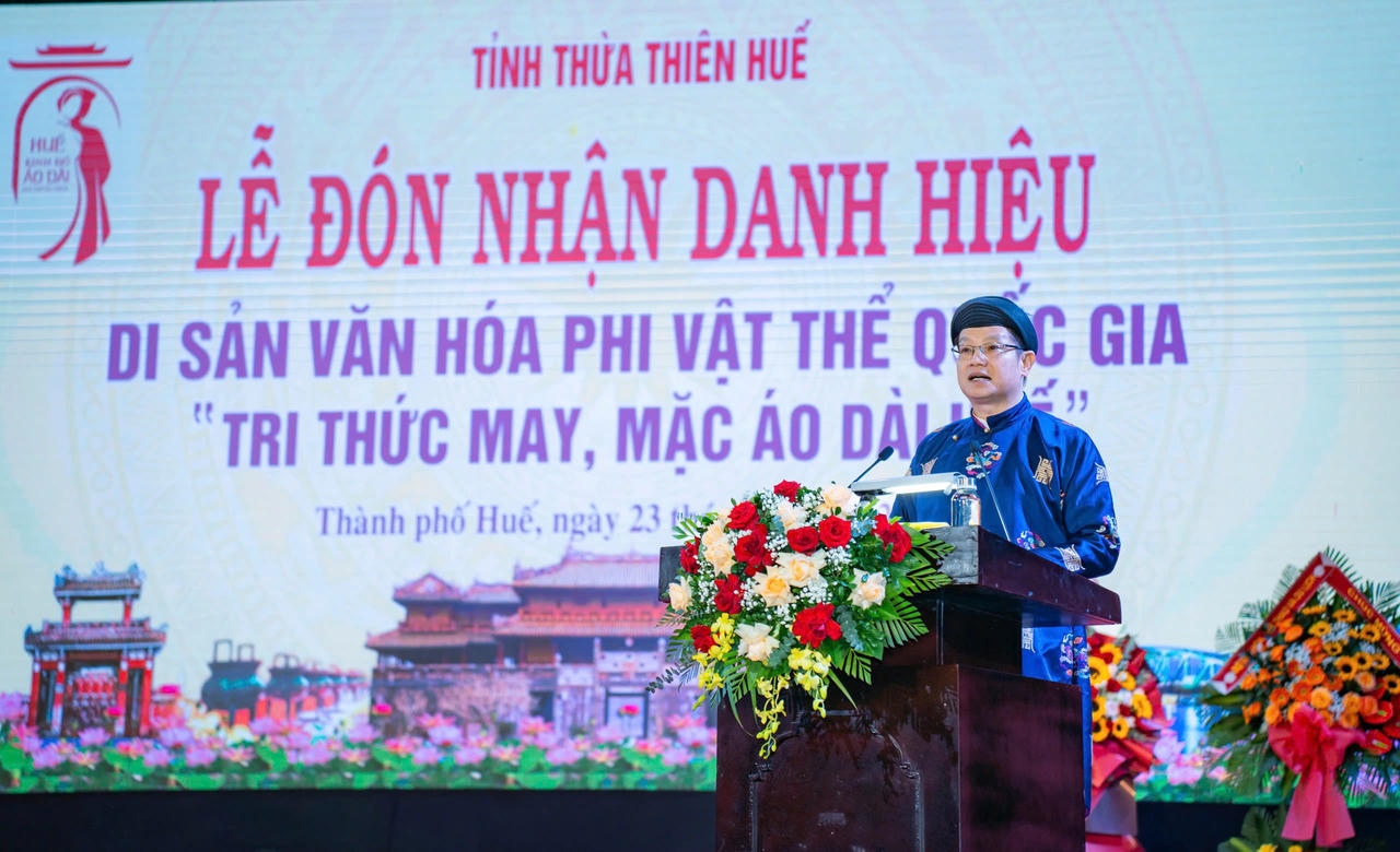 “Tri thức may và mặc áo dài Huế” là Di sản Văn hóa phi vật thể quốc gia