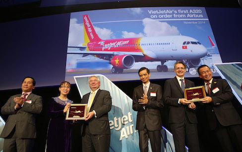 Vietjet nhận tàu bay đầu tiên của hợp đồng Airbus