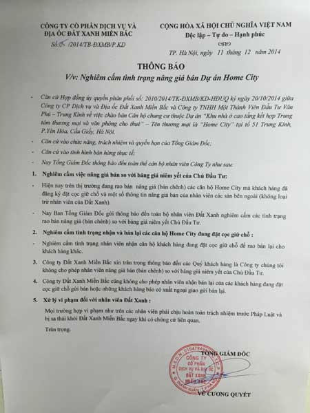 “Sốt” căn hộ Home City Trung Kính, xuất hiện nhiều thông tin gây nhiễu giá