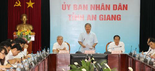 Bộ trưởng Hà Hùng Cường làm việc tại tỉnh An Giang