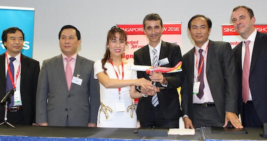 Vietjet & Airbus ký thoả thuận thành lập trung tâm huấn luyện tại Việt Nam
