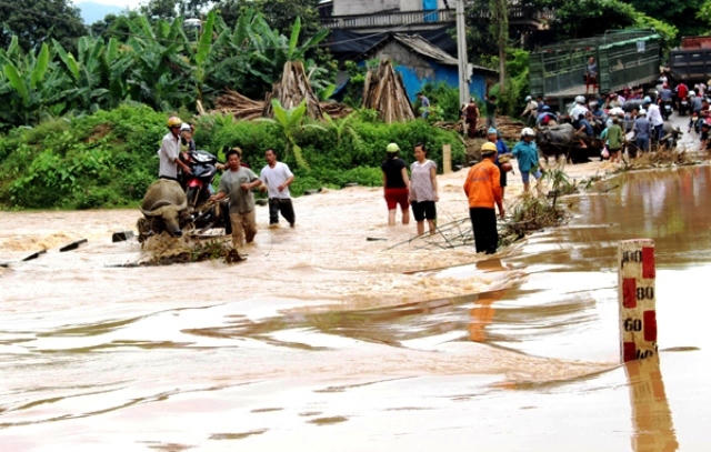 Mưa lớn ngập úng gây thiệt hại tại Lào Cai
