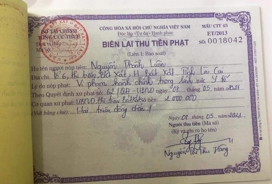 Lào Cai xử phạt cá nhân, tổ chức vi phạm qui định về chống dịch