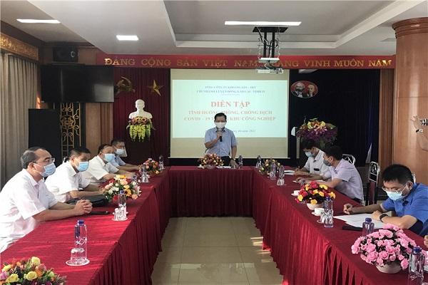 Lào Cai diễn tập phòng, chống Covid-19 tại Khu công nghiệp 