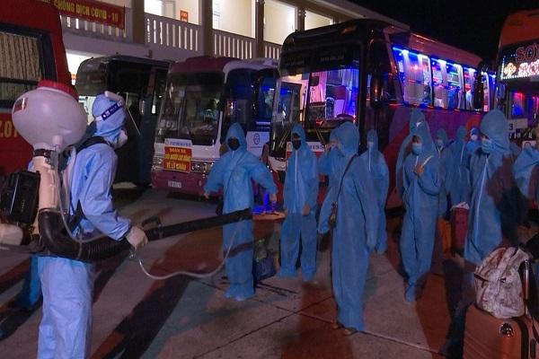 Lai Châu tiếp nhận gần 600 công dân trở về từ Bắc Giang