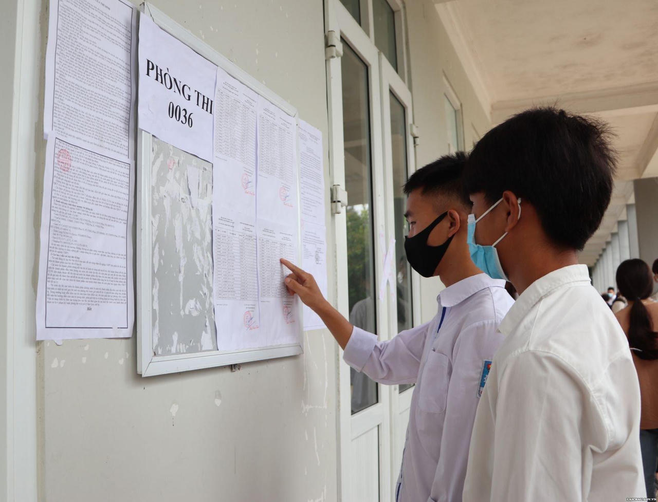 Lai Châu có 2 thí sinh F2,F3 dự thi THPT đợt 1