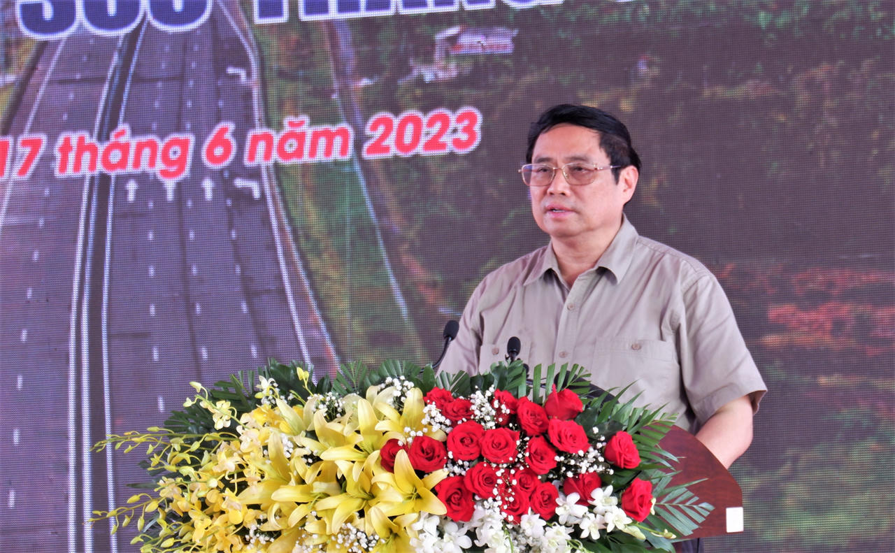 Thủ tướng Phạm Minh Chính dự lễ khởi công dự án cao tốc Châu Đốc - Cần Thơ - Sóc Trăng 