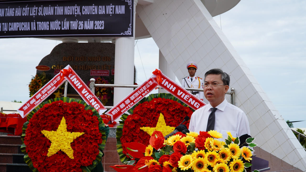 Kiên Giang: Truy điệu, an táng 27 hài cốt liệt sĩ