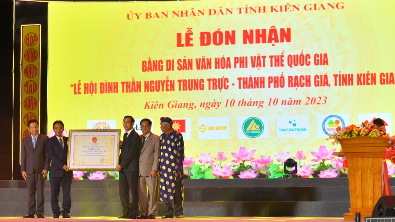 “Lễ hội Đình thần Nguyễn Trung Trực – TP Rạch Giá” là di sản văn hóa phi vật thể cấp quốc gia