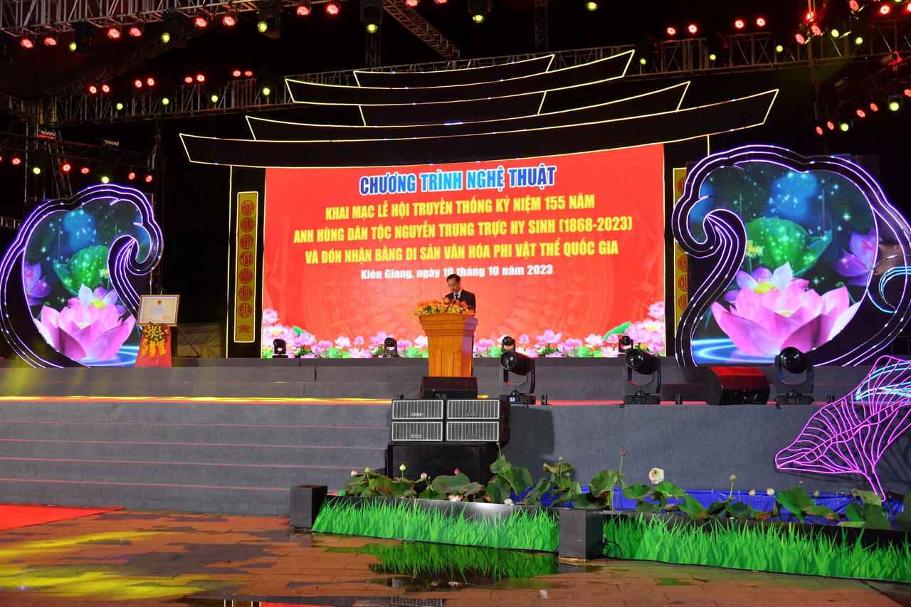 “Lễ hội Đình thần Nguyễn Trung Trực – TP Rạch Giá” là di sản văn hóa phi vật thể cấp quốc gia