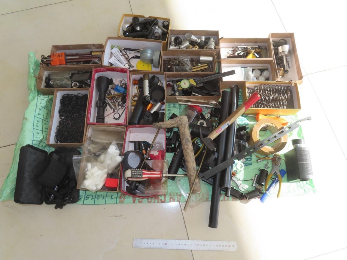 An Giang: Đề nghị truy tố 5 đối tượng “Chế tạo, tàng trữ, mua bán trái phép vũ khí quân dụng”