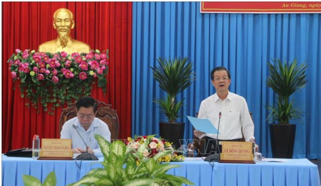 Trưởng Ban Tuyên giáo Trung ương làm việc với tỉnh dẫn đầu lương thực cả nước