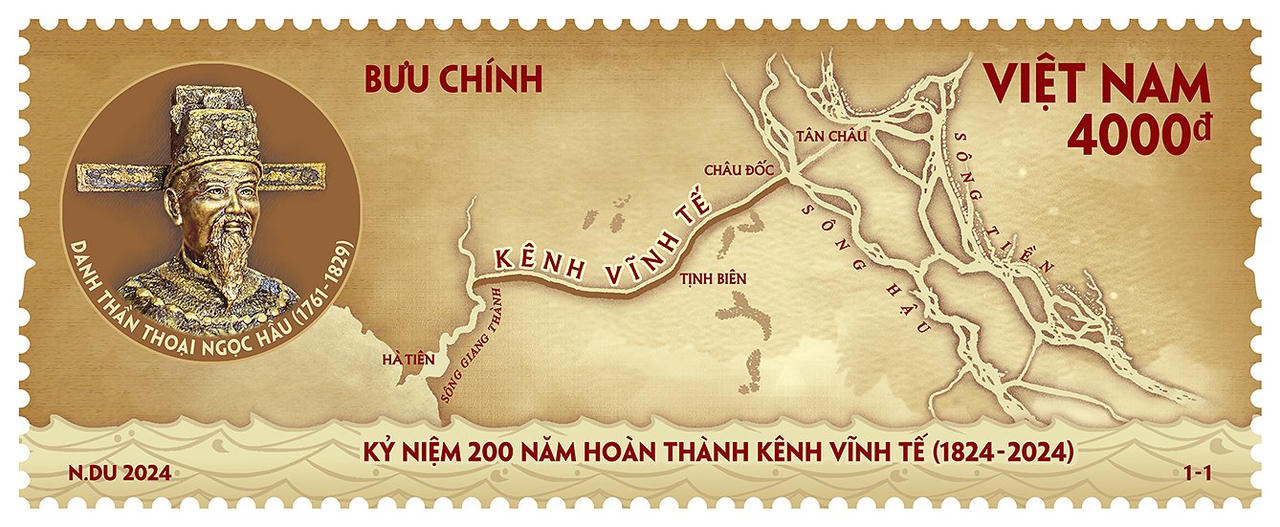 Phát hành bộ tem kỷ niệm 200 năm hoàn thành kênh Vĩnh Tế