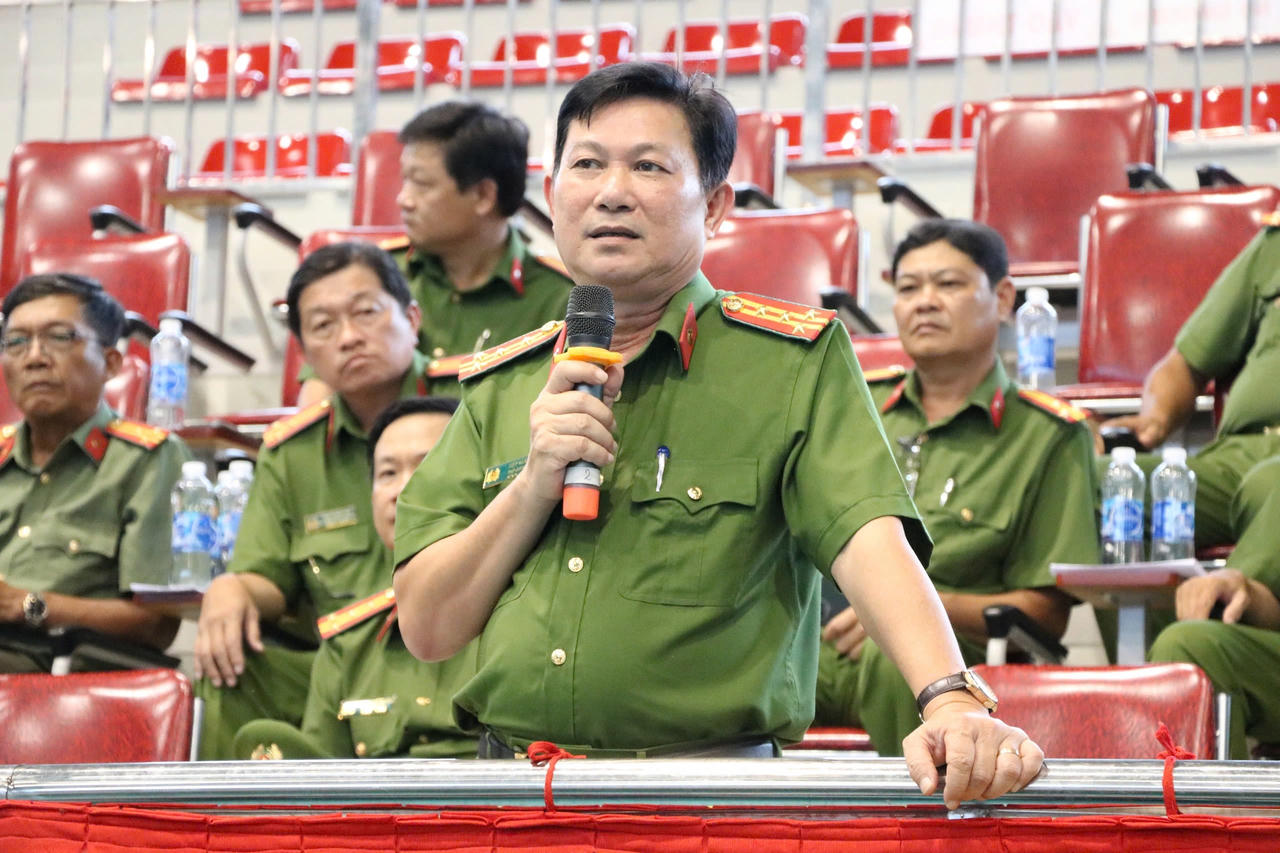 Hình ảnh Công an tỉnh Kiên Giang 'trổ tài' chuẩn bị thi Điều lệnh, quân sự, võ thuật 