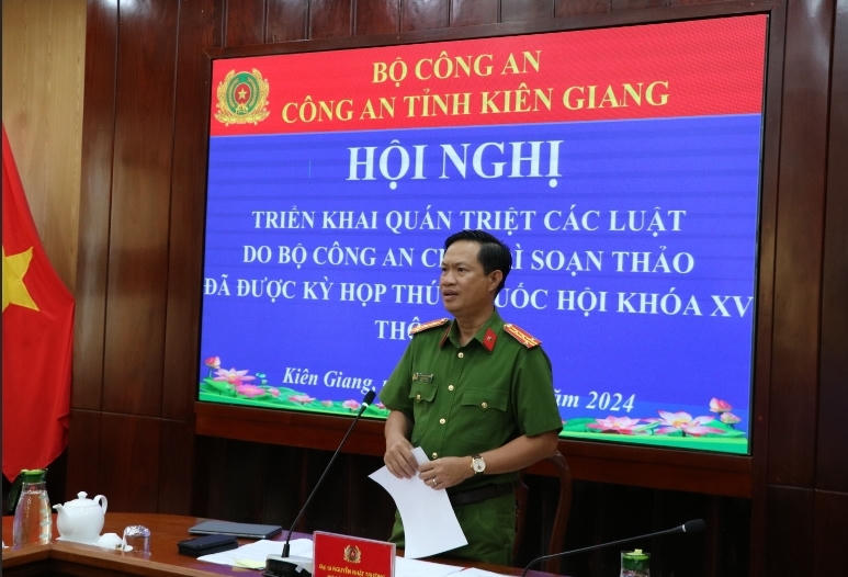 Công an Kiên Giang phổ biến các luật do Bộ Công an chủ trì soạn thảo