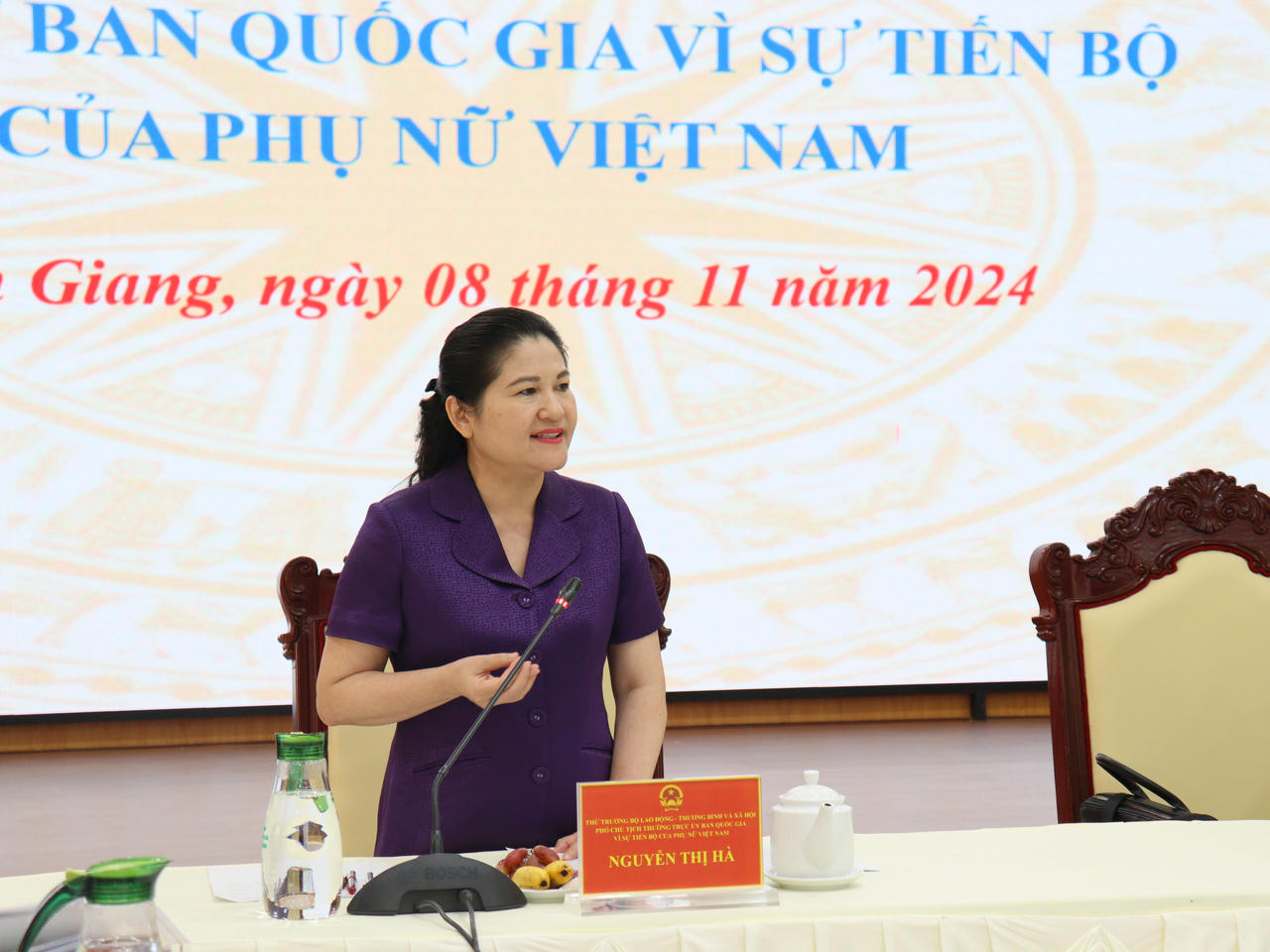 Đoàn kiểm tra Uỷ ban Quốc gia vì sự tiến bộ của phụ nữ làm việc tại Kiên Giang