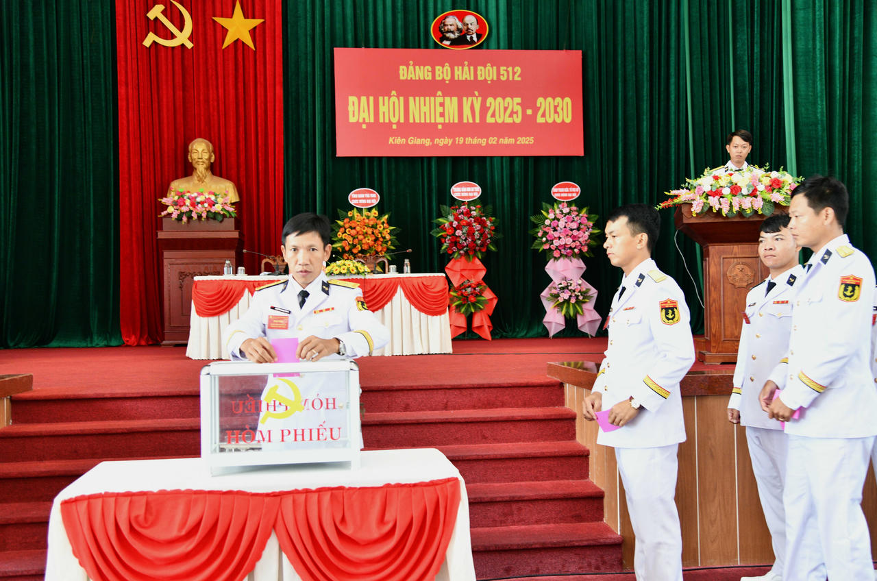 Đại hội Đảng bộ bộ phận Hải đội 512 nhiệm kỳ 2025-2030