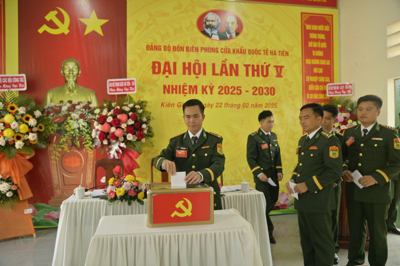 Đại hội điểm Đảng bộ đồn Biên phòng cửa khẩu Quốc tế Hà Tiên