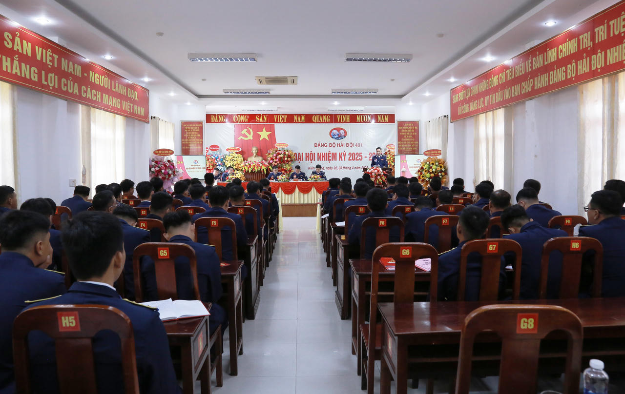 Đảng bộ Hải đội 401 tổ chức thành công đại hội nhiệm kỳ 2025 - 2030