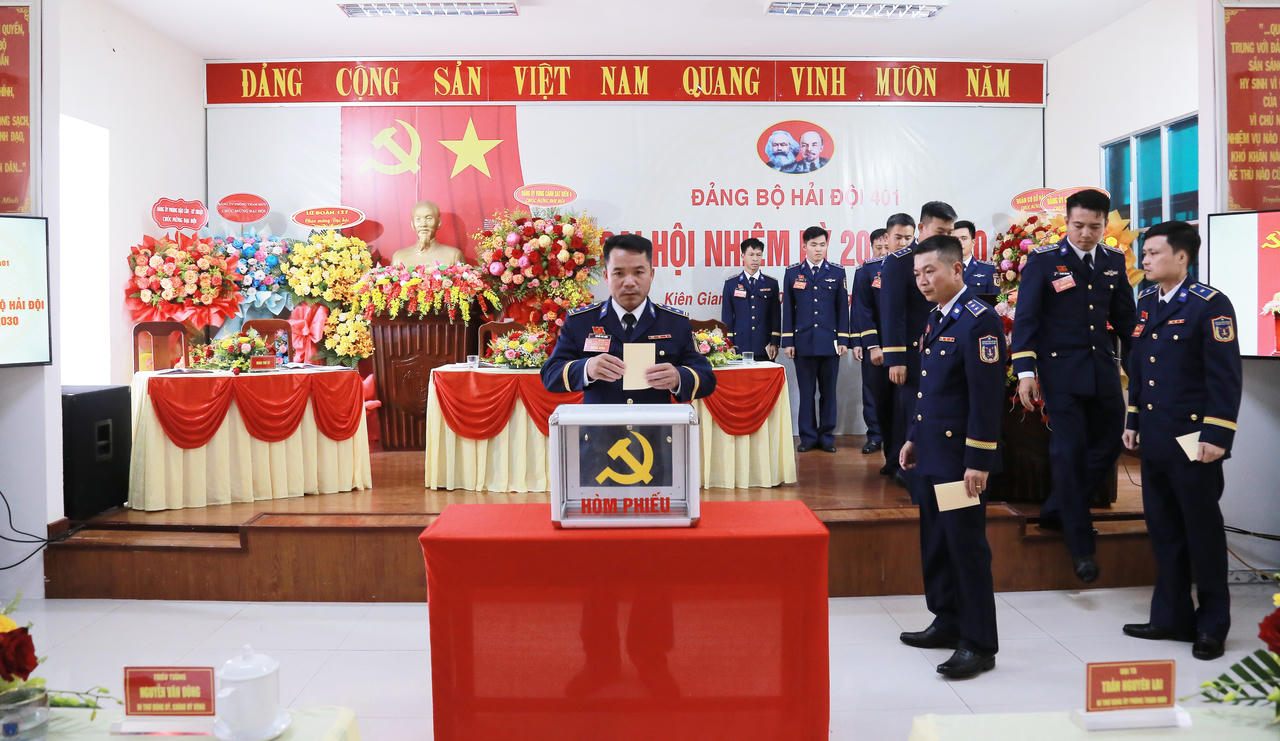 Đảng bộ Hải đội 401 tổ chức thành công đại hội nhiệm kỳ 2025 - 2030