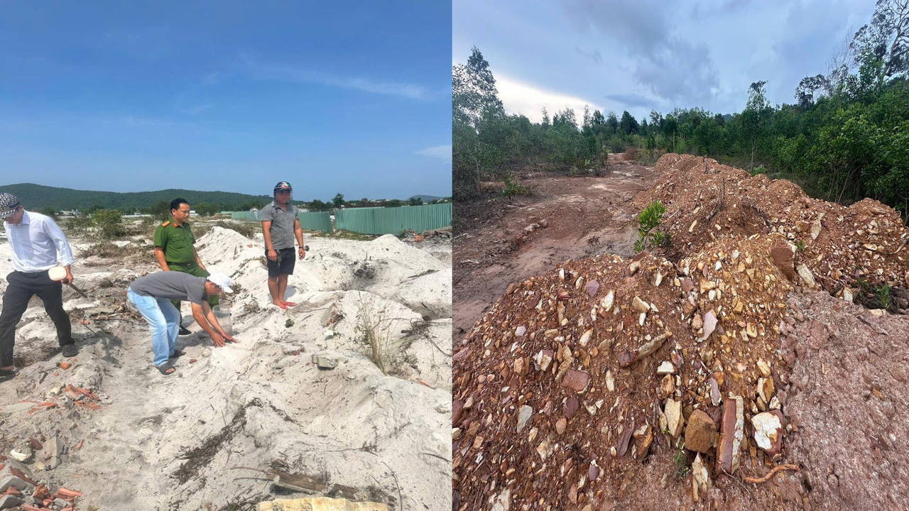 Phát hiện 7 vụ khai thác khoáng sản trái phép tại Kiên Giang