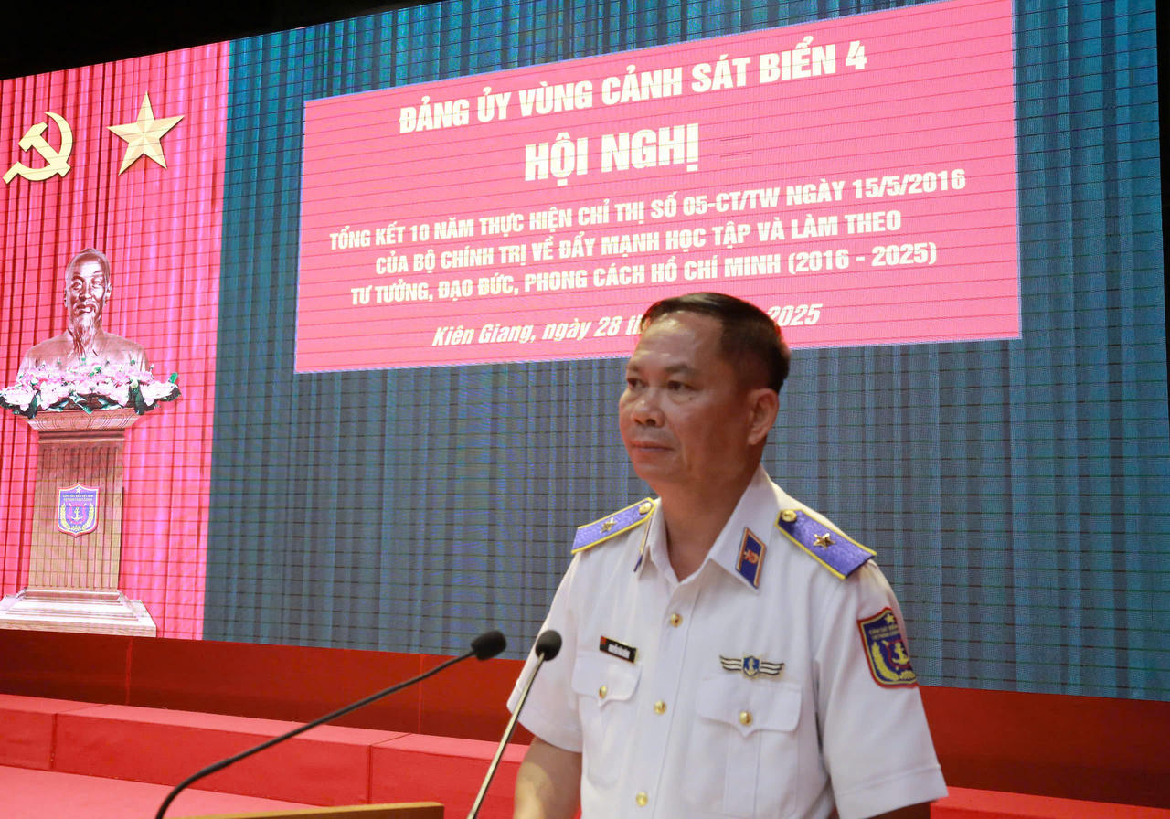 Đảng ủy Vùng Cảnh sát biển 4 tổng kết 10 năm thực hiện Chỉ thị 05 của Bộ Chính trị