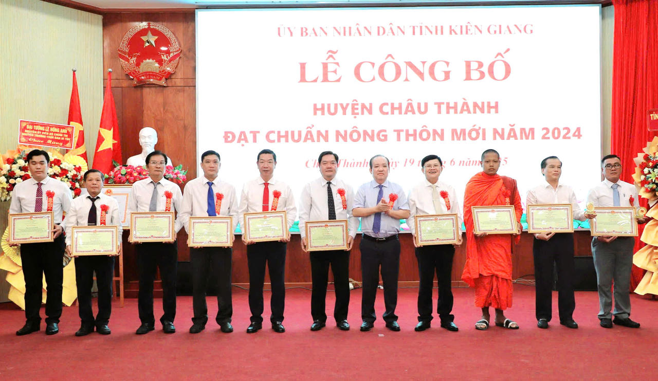 Kiên Giang: Huyện Châu Thành đạt chuẩn nông thôn mới năm 2024