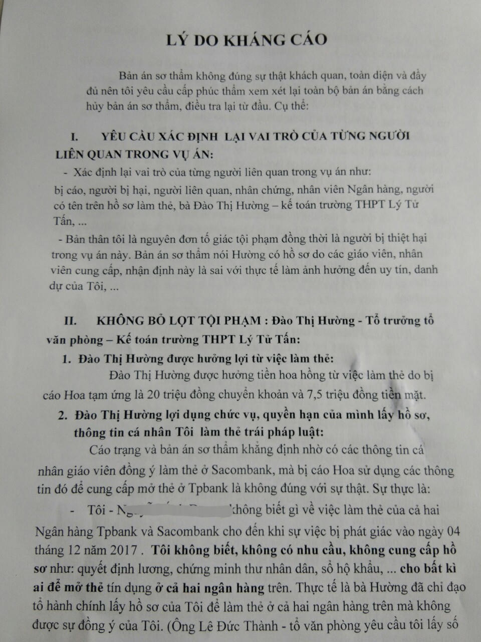 Tiếp nghi án bỏ lọt tội phạm vụ làm giả hồ sơ ở Thường Tín, Hà Nội: Chờ đợi sự công tâm của toà phúc thẩm! 