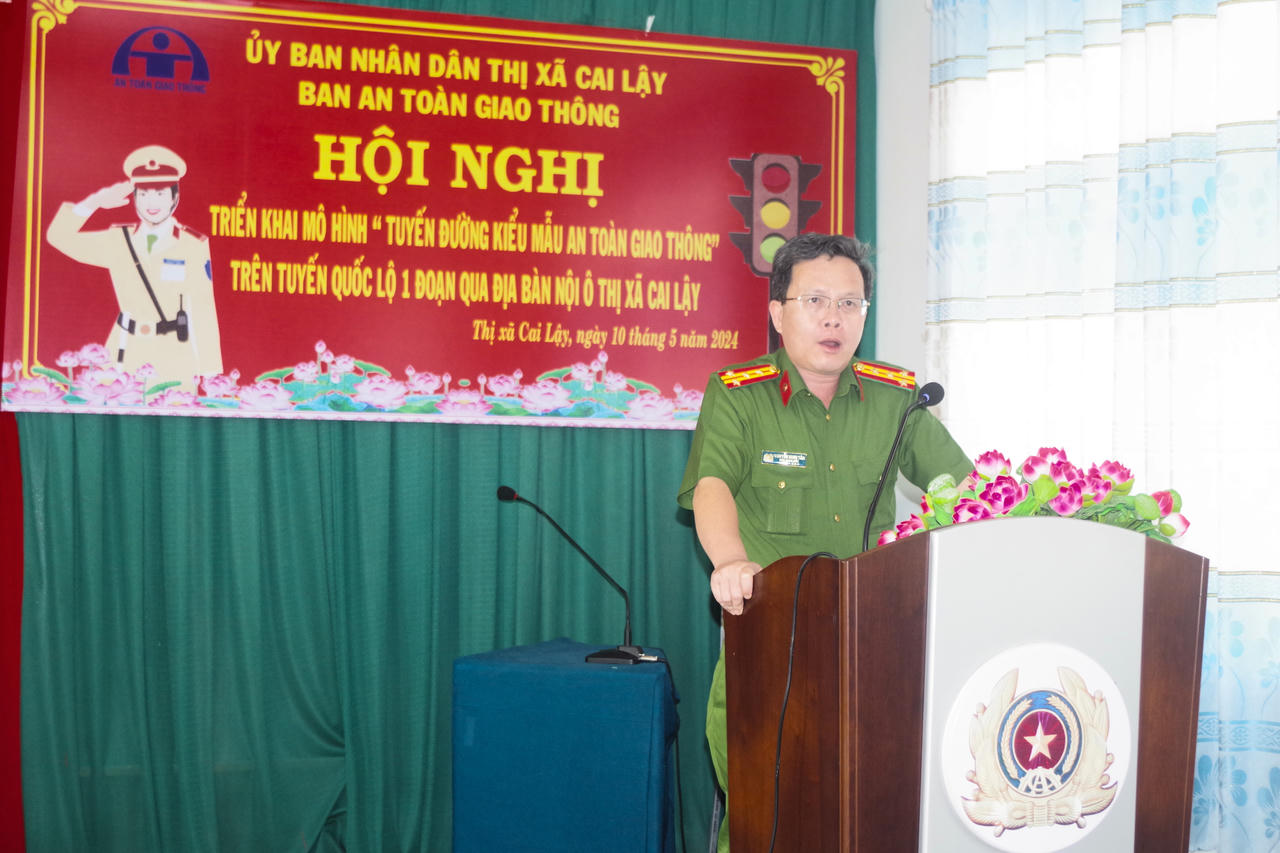 Xây dựng tuyến đường kiểu mẫu an toàn giao thông trên Quốc lộ 1 đoạn qua Cai Lậy