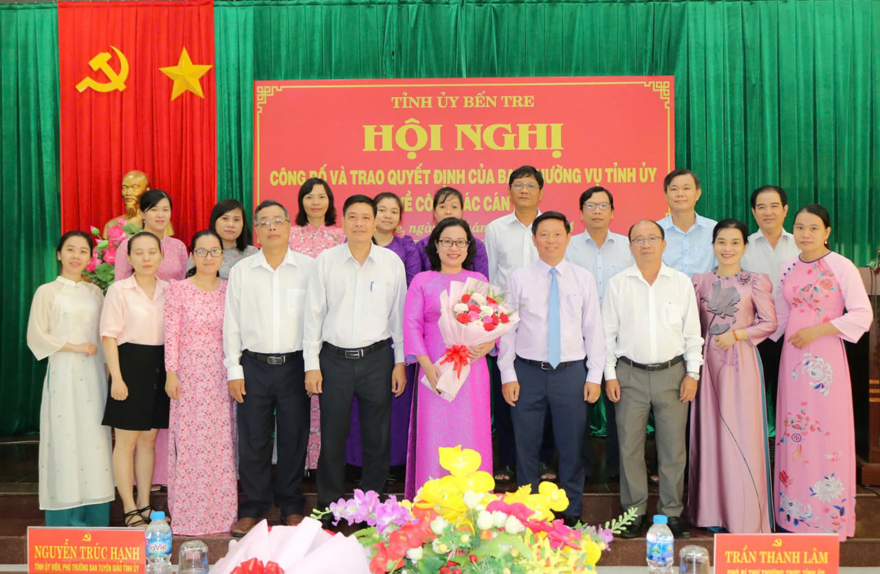 Bà Nguyễn Trúc Hạnh được bổ nhiệm làm Trưởng Ban Tuyên giáo Tỉnh ủy Bến Tre