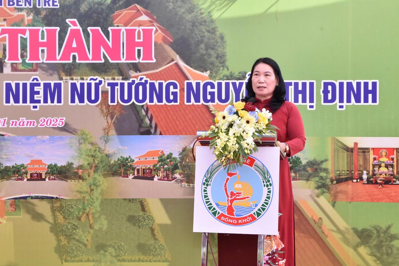 Khánh thành công trình trùng tu, tôn tạo Khu lưu niệm Nữ tướng Nguyễn Thị Định