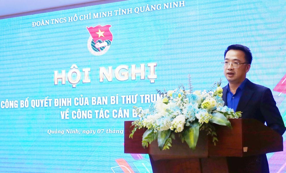 Anh Nguyễn Thế Minh, giữ chức Bí thư Tỉnh Đoàn Quảng Ninh khóa XII, nhiệm kỳ 2022-2027