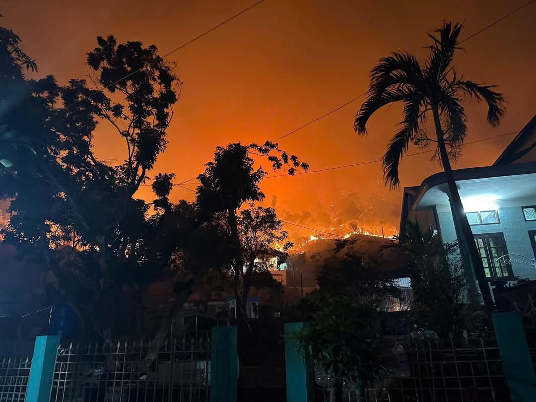 Lực lượng chức năng nỗ lực khống chế cháy rừng tại phường Bãi Cháy (TP Hạ Long)