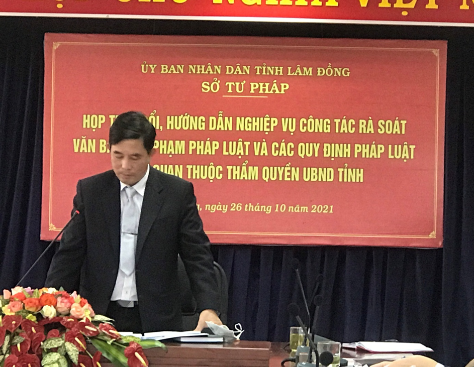 Sở Tư pháp Lâm Đồng tăng cường hướng dẫn nghiệp vụ về công tác văn bản