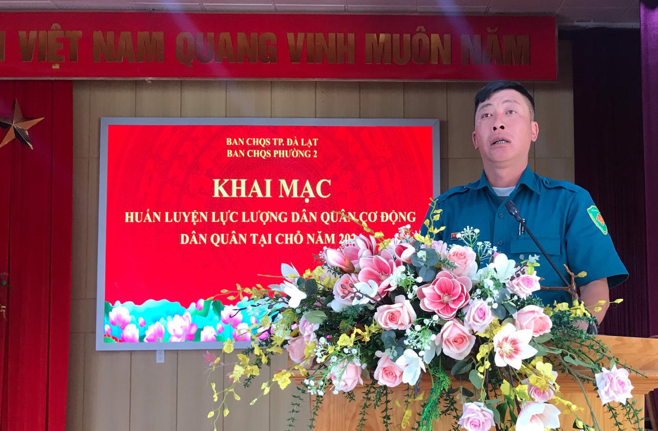 Huấn luyện dân quân cơ động, dân quân tại chỗ toàn TP Đà Lạt