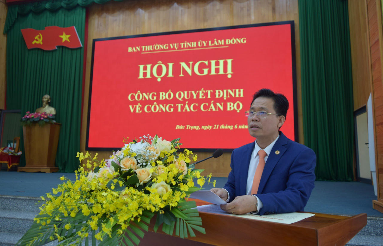 Ông Trần Trung Hiếu được điều động làm Bí thư huyện Đức Trọng