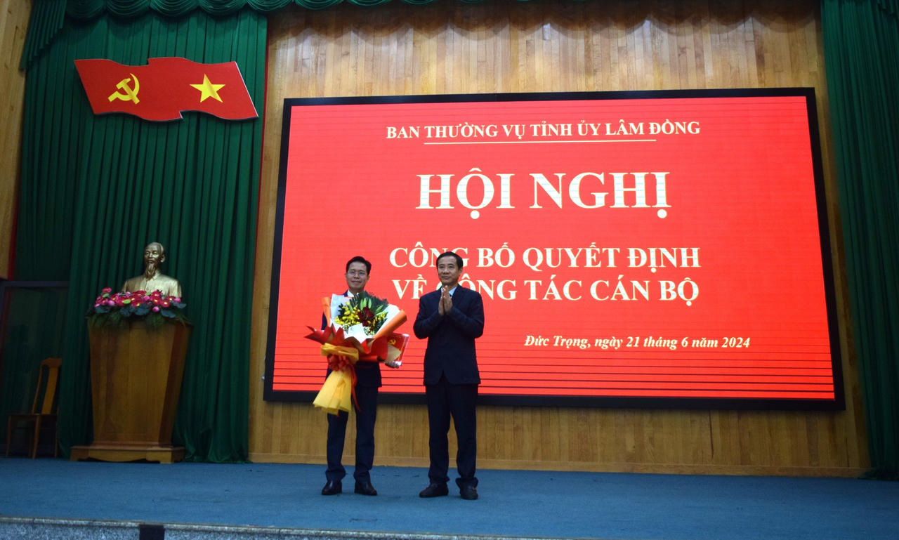 Ông Trần Trung Hiếu được điều động làm Bí thư huyện Đức Trọng