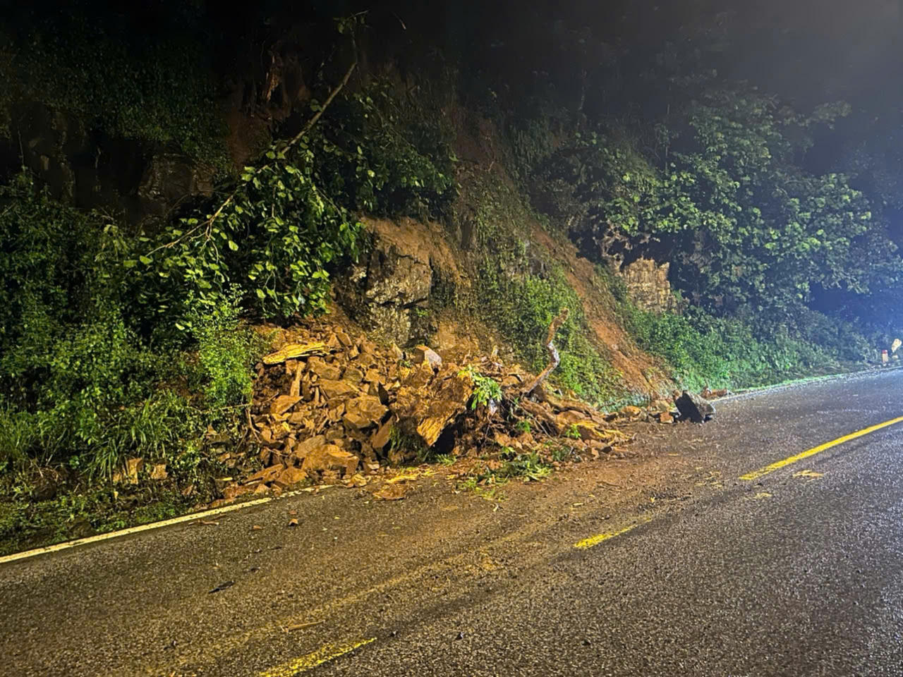 Sạt lở trên đèo Bảo Lộc, Lâm Đồng