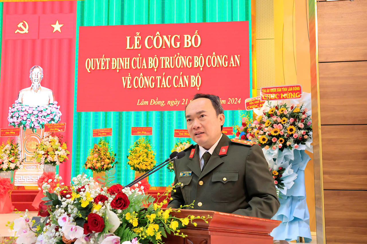 Trưởng công an huyện Di Linh làm Phó Giám đốc Công an Lâm Đồng