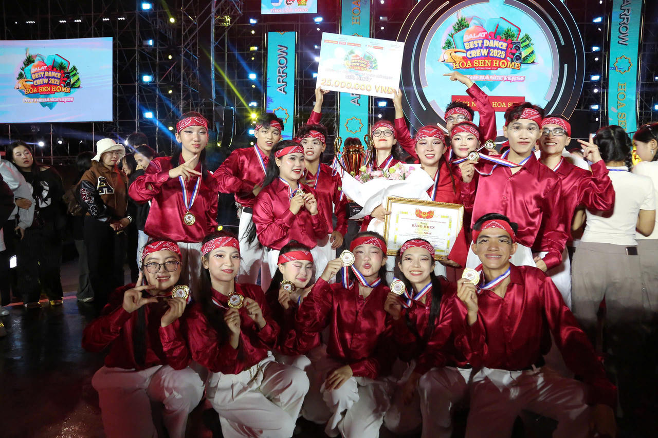 Sôi động Chung kết Bảng Phong trào mở rộng Dalat Best Dance Crew 2025 – Hoa Sen Home International Cup
