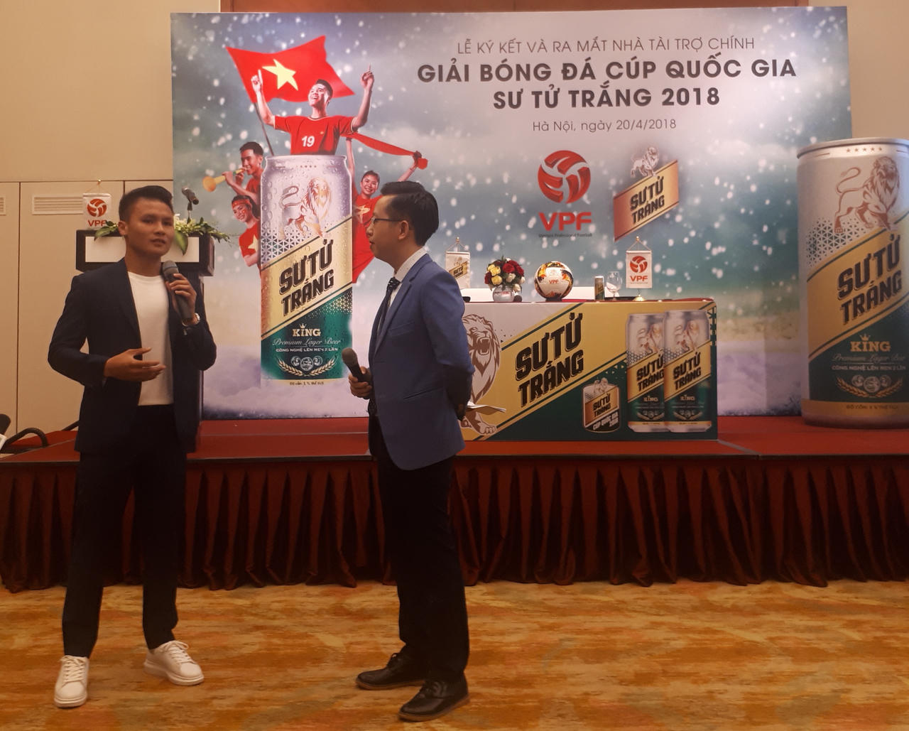 Tuyển thủ U23 Nguyễn Quang Hải là Đại sứ thương hiệu bia Sư Tử Trắng