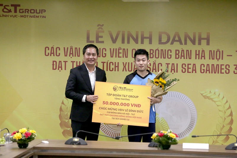 Tập đoàn T&T Group thưởng hơn 1 tỷ đồng cho "kỳ tích" bóng bàn Việt Nam tại SEA Games 32