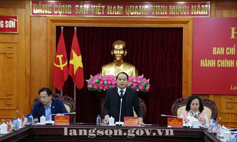 Lạng Sơn tổ chức Hội nghị Ban Chỉ đạo thực hiện sắp xếp đơn vị hành chính